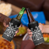 Black Philippines Sun Star 4 in 1 Can Cooler Tumbler Igorot Tribal Inspiration LT05 - Polynesian Pride