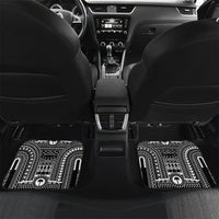 Black Philippines Sun Star Car Mats Igorot Tribal Inspiration LT05 Set 2pcs - Back Black - Polynesian Pride
