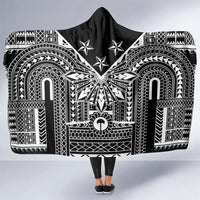 Black Philippines Sun Star Hooded Blanket Igorot Tribal Inspiration LT05 One Size Black - Polynesian Pride
