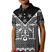 Black Philippines Sun Star Kid Polo Shirt Igorot Tribal Inspiration LT05 Kid Black - Polynesian Pride