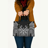 Black Philippines Sun Star Leather Bag Igorot Tribal Inspiration LT05 - Polynesian Pride