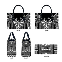 Black Philippines Sun Star Leather Bag Igorot Tribal Inspiration LT05 - Polynesian Pride