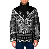 Black Philippines Sun Star Padded Jacket Igorot Tribal Inspiration LT05 Men Black - Polynesian Pride