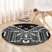 Black Philippines Sun Star Round Carpet Igorot Tribal Inspiration LT05 - Polynesian Pride