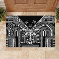 Black Philippines Sun Star Rubber Doormat Igorot Tribal Inspiration LT05 Black - Polynesian Pride
