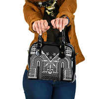 Black Philippines Sun Star Shoulder Handbag Igorot Tribal Inspiration LT05 One Size Black - Polynesian Pride