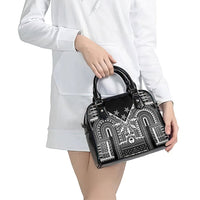 Black Philippines Sun Star Shoulder Handbag Igorot Tribal Inspiration LT05 - Polynesian Pride