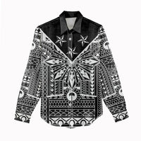 Black Philippines Sun Star Women Casual Shirt Igorot Tribal Inspiration LT05 - Polynesian Pride