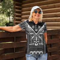 Black Philippines Sun Star Women Polo Shirt Igorot Tribal Inspiration LT05 - Polynesian Pride