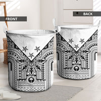 White Philippines Sun Star Laundry Basket Igorot Tribal Inspiration LT05 - Polynesian Pride