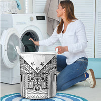 White Philippines Sun Star Laundry Basket Igorot Tribal Inspiration LT05 - Polynesian Pride