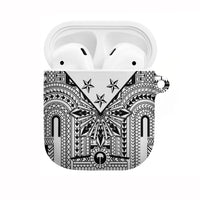 White Philippines Sun Star AirPods Case Igorot Tribal Inspiration LT05 White - Polynesian Pride
