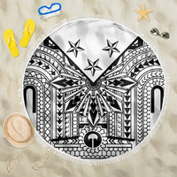 White Philippines Sun Star Beach Blanket Igorot Tribal Inspiration LT05 One Size 150cm White - Polynesian Pride