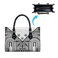 White Philippines Sun Star Leather Bag Igorot Tribal Inspiration LT05 - Polynesian Pride