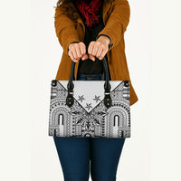 White Philippines Sun Star Leather Bag Igorot Tribal Inspiration LT05 - Polynesian Pride