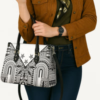 White Philippines Sun Star Leather Bag Igorot Tribal Inspiration LT05 - Polynesian Pride