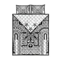White Philippines Sun Star Quilt Bed Set Igorot Tribal Inspiration LT05 - Polynesian Pride