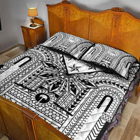 White Philippines Sun Star Quilt Bed Set Igorot Tribal Inspiration LT05 - Polynesian Pride