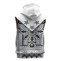 White Philippines Sun Star Sleeveless Hoodie Igorot Tribal Inspiration LT05 - Polynesian Pride
