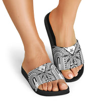 White Philippines Sun Star Slide Sandals Igorot Tribal Inspiration LT05 - Polynesian Pride
