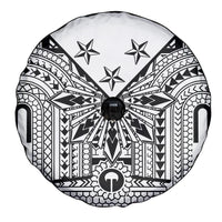 White Philippines Sun Star Spare Tire Cover Igorot Tribal Inspiration LT05 - Polynesian Pride