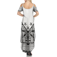 White Philippines Sun Star Summer Maxi Dress Igorot Tribal Inspiration LT05 - Polynesian Pride