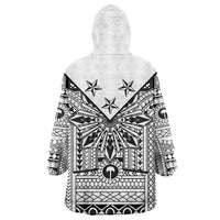 White Philippines Sun Star Wearable Blanket Hoodie Igorot Tribal Inspiration LT05 - Polynesian Pride