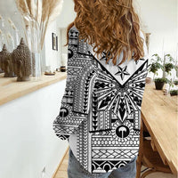 White Philippines Sun Star Women Casual Shirt Igorot Tribal Inspiration LT05 - Polynesian Pride
