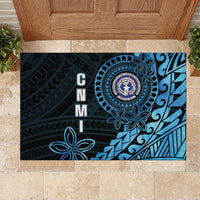 Northern Mariana Islands 78th Liberation Day Rubber Doormat LT05 Blue - Polynesian Pride