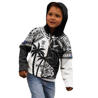 Custom New Zealand And Fiji Rugby 2024 Kid Hoodie Maori Kiwi With Fijian Palm Tree