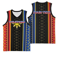 Personalised Philippines Filipinos Basketball Jersey Igorot Tribal Inspiration Pattern Style