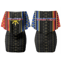 Personalised Philippines Filipinos Couples Matching Off Shoulder Short Dress and Hawaiian Shirt Igorot Tribal Inspiration Pattern Style