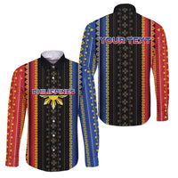 Personalised Philippines Filipinos Family Matching Long Sleeve Bodycon Dress and Hawaiian Shirt Igorot Tribal Inspiration Pattern Style