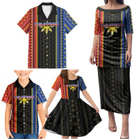 Personalised Philippines Filipinos Family Matching Puletasi and Hawaiian Shirt Igorot Tribal Inspiration Pattern Style