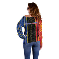 Personalised Philippines Filipinos Off Shoulder Sweater Igorot Tribal Inspiration Pattern Style
