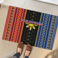 Philippines Filipinos Rubber Doormat Igorot Tribal Inspiration Pattern Style