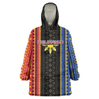 Personalised Philippines Filipinos Wearable Blanket Hoodie Igorot Tribal Inspiration Pattern Style