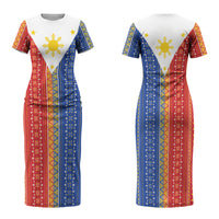 Philippines Sun Family Matching Short Sleeve Bodycon Dress and Hawaiian Shirt Igorot Tribal Inspiration