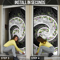 Piko Hawaii Door Cover Polynesian Pattern With Maile Pikake Honohono Lei