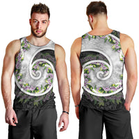 Piko Hawaii Men Tank Top Polynesian Pattern With Maile Pikake Honohono Lei