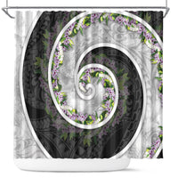 Piko Hawaii Shower Curtain Polynesian Pattern With Maile Pikake Honohono Lei
