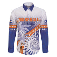 Personalised Marshall Islands Manit Day Family Matching Off Shoulder Maxi Dress and Hawaiian Shirt Polynesian Tribal Tattoo Tropical Style