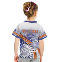 Personalised Marshall Islands Manit Day Kid T Shirt Polynesian Tribal Tattoo Tropical Style