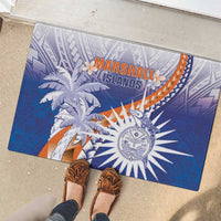 Marshall Islands Manit Day Rubber Doormat Polynesian Tribal Tattoo Tropical Style