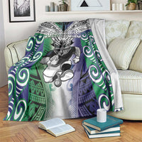 New Zealand Warrior Blanket Maori Tribal Pattern LT05 Green - Polynesian Pride