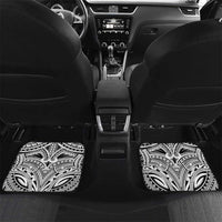 New Zealand Warrior Car Mats Maori Tribal Pattern LT05 Set 2pcs - Back Green - Polynesian Pride