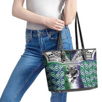 New Zealand Warrior Leather Tote Bag Maori Tribal Pattern LT05 - Polynesian Pride