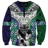 Custom New Zealand Warrior Sweatshirt Maori Tribal Pattern LT05 - Polynesian Pride