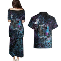 Suicide Awareness Couples Matching Puletasi and Hawaiian Shirt You Are Not Alone LT05 - Polynesian Pride