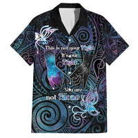 Suicide Awareness Family Matching Puletasi and Hawaiian Shirt You Are Not Alone LT05 Dad's Shirt - Short Sleeve Black - Polynesian Pride